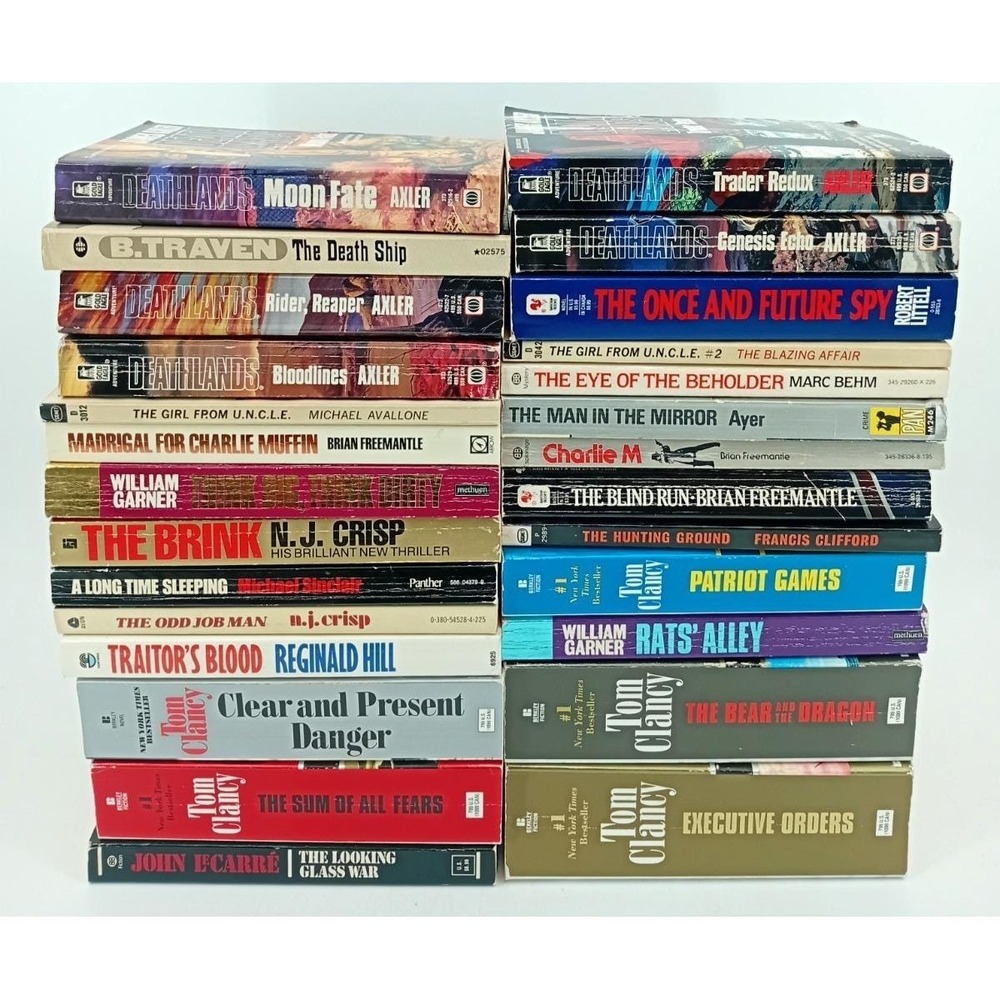 Lot 27 Action War Adventure Paperback Books Tom‎ Clancy James Axler Fremantle